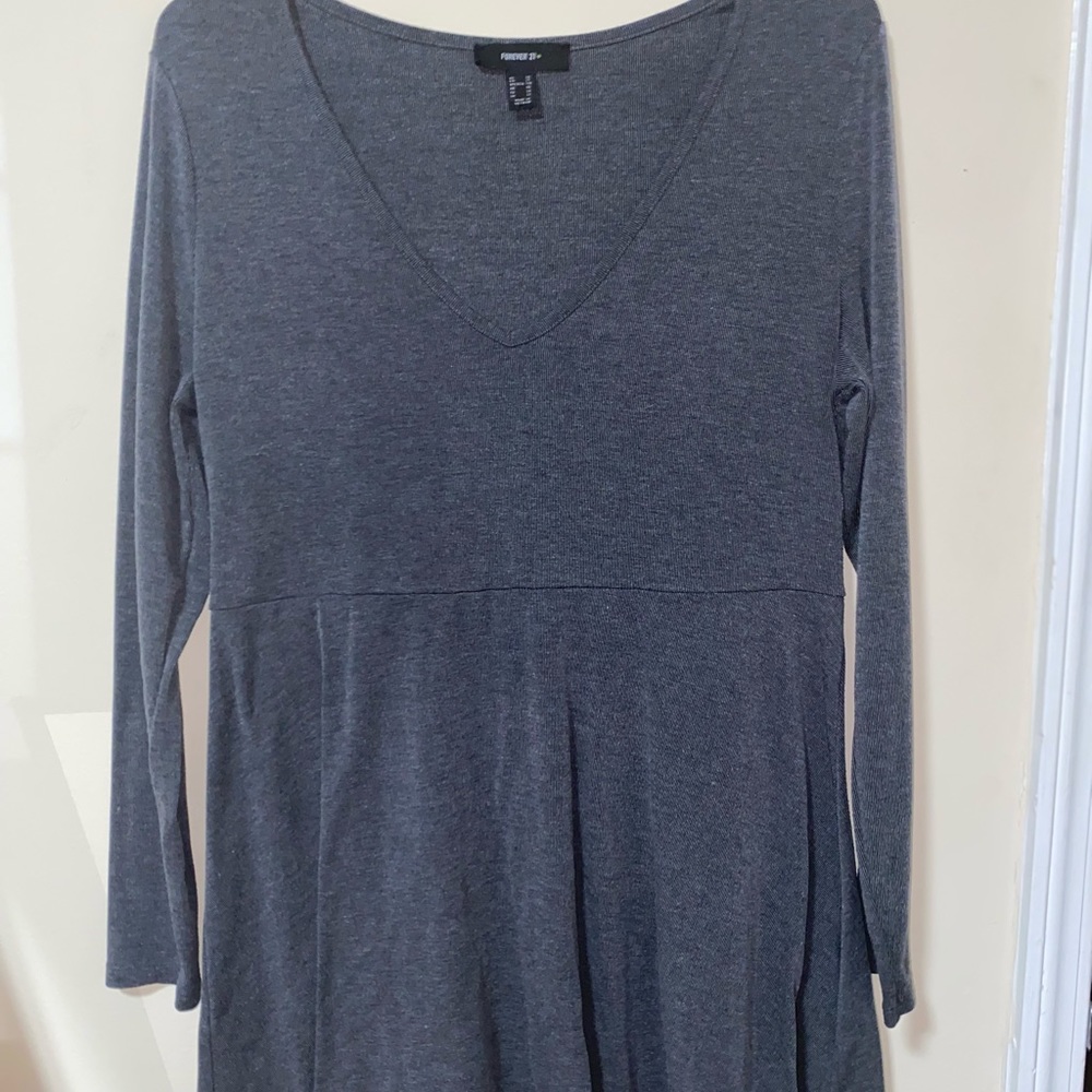 Gray long sleeve dress